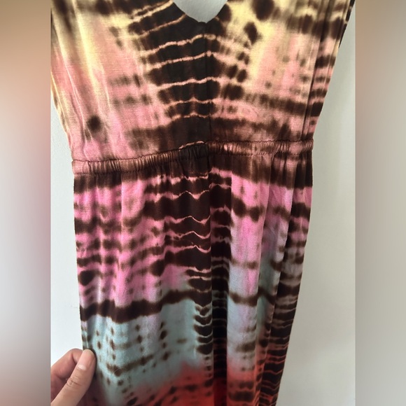 EUC Women’s Hazel Tie-Dye Multicolor Crossback Maxi Dress, Size Small - Picture 5 of 6